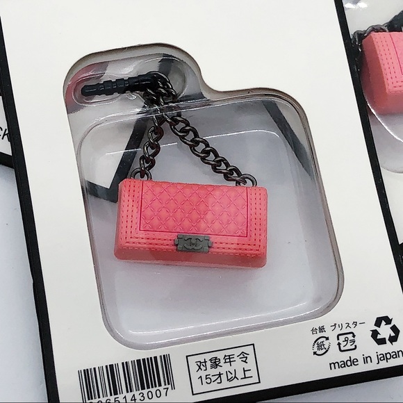 Pink Silicone Purse Cell Phone Charm - Picture 3 of 3